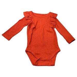 Baby Cat & Jack - Baby Long Sleeve Bodysuit - Orange - 3-6 Months